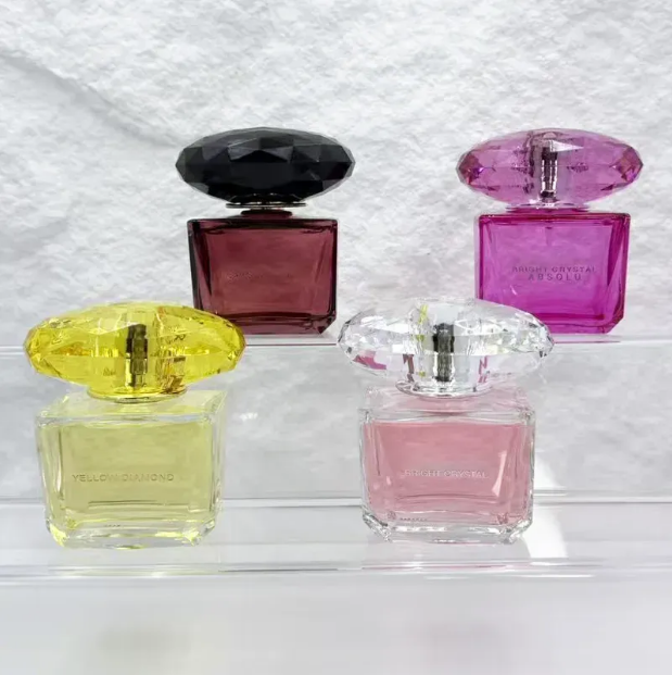 High Quality BRIGHT Crystal perfume Fragrance yellow pink Diamond women Pour Femme colonge Flower Men Eau De Parfum Dylan Blue 100ml Spray Intense E