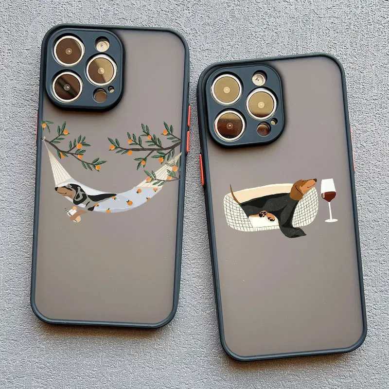 Cute Dachshund Bulldog Phone Case for IPhone 11 12 13 Mini Pro Max 14 15 Pro Max Plus 16 17 Pro Max Cover Cartoon Dogs Fundas H260326-image-1099193475