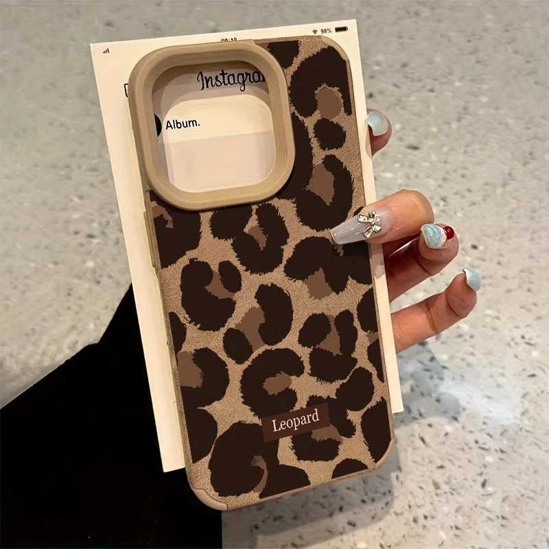 Halloween New Brown Leopard Print Phone Case for iPhone 17 16 15 14 13 12 11 Pro Max XS XR 16 15 Plus 17 Air Faux Leather Cover H260326-image-1099193496