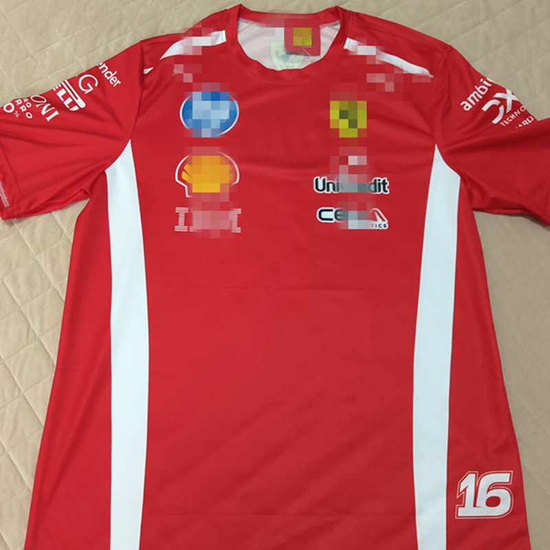 wholesale ferrari f1 2026 Scuderia F1 Team Hamilton Leclerc F1 t shirt racing printed fast drying and breathable sports Plus size mens Charles Lecle