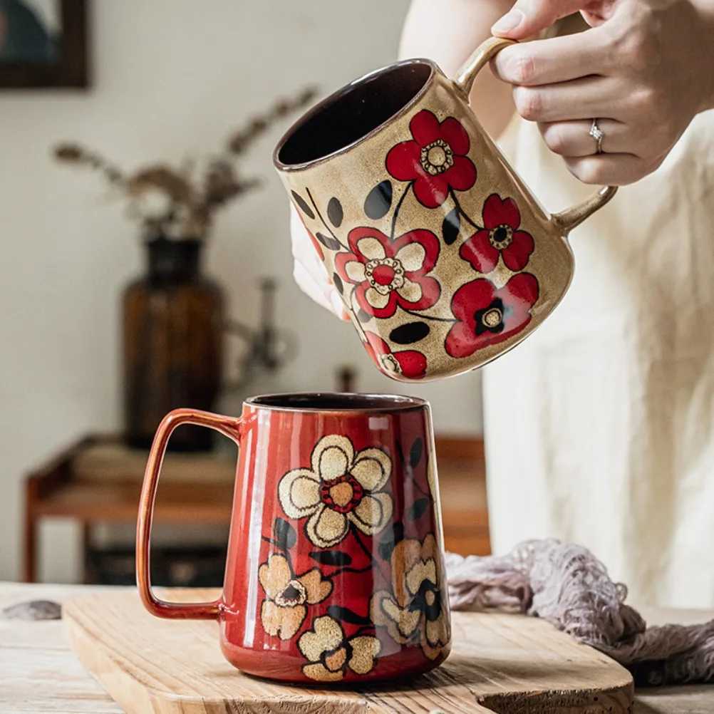 700ml Large Capacity Coffee Cup Office Water Drinkware Chinese Style Hand-painted Cups Ceramic Mug Fathers Day Gifts H260326-image-1099169426