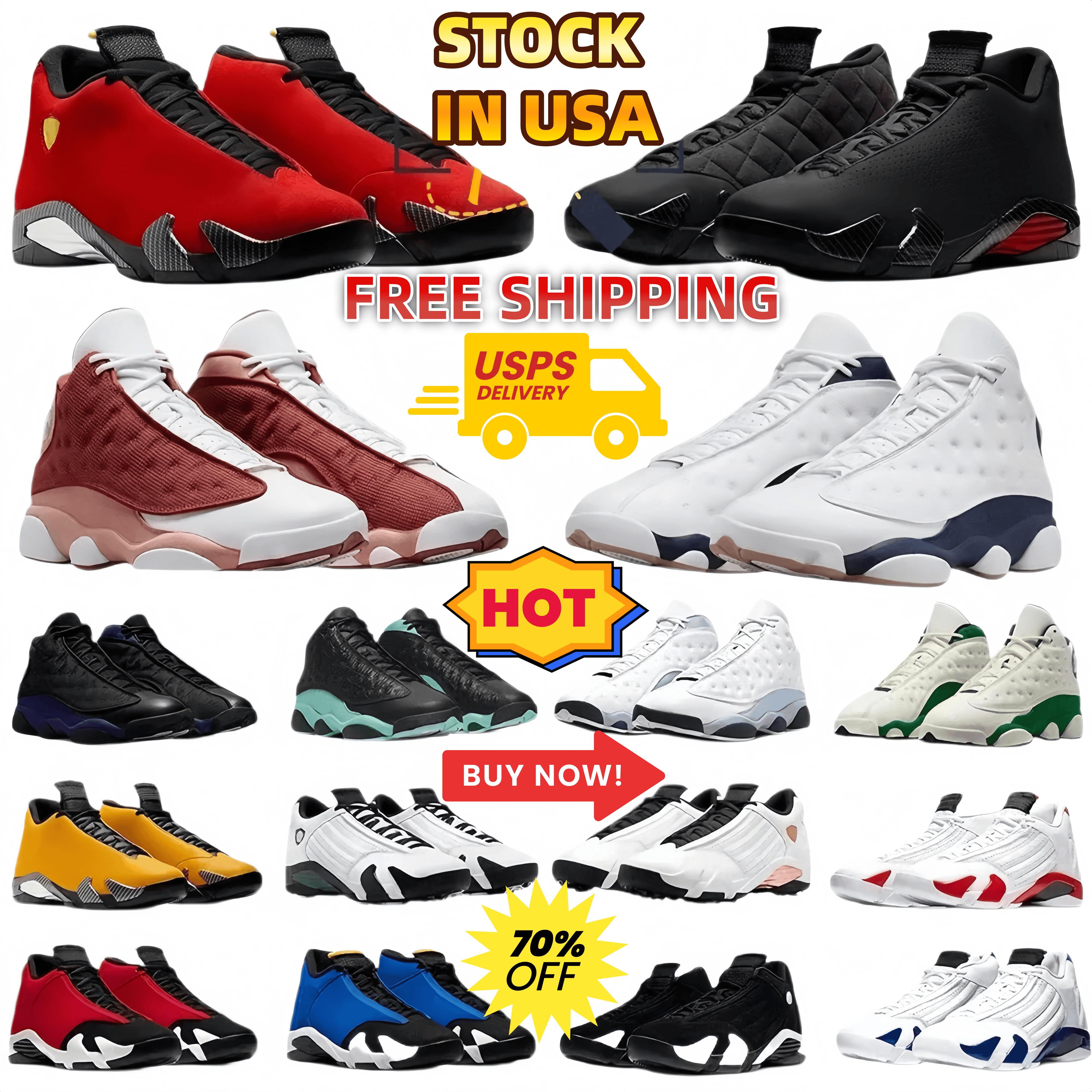 Original Box 13 14 Basketball Shoes 13s 14s Sneakers Pine Green Midnight Navy Dune Red Blue Grey j13 US Open j14 Oxidized Green Flint Grey Black Uni