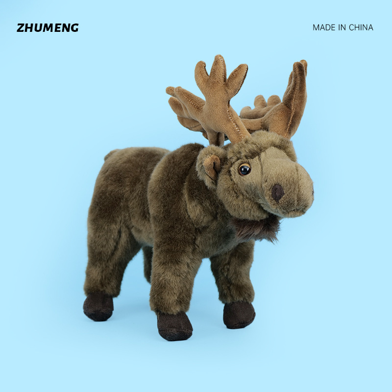 Children's gift simulation cute animal plush elk caribou toy doll-image-1099139132