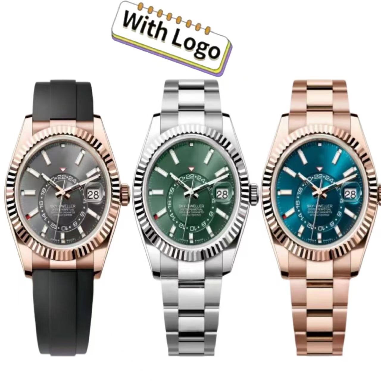 Mens watch skydweller dial automatic watches men designer 41MM Male Single calendar Luxury reloj montre waterproof stainless steel strap mech