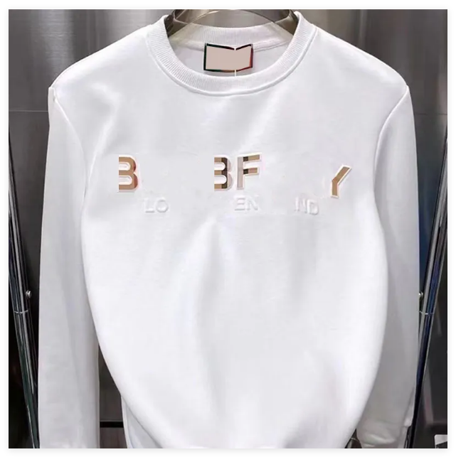 2026 hot Designer Men's Sweatshirts Cotton Pullover Sweatshirt with 3D Monogrammed Long Sleeve Jumper Sweat Shirts Black White Khaki Asian Size