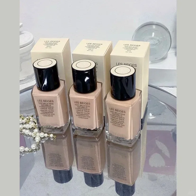 2026 Face Liquid Foundation 30ml Les Beiges Teint Belle Mine Hydratant Healthy Glow Foundation Natural Concealer Moisturizing Face Makeup Shades-image-1099265000