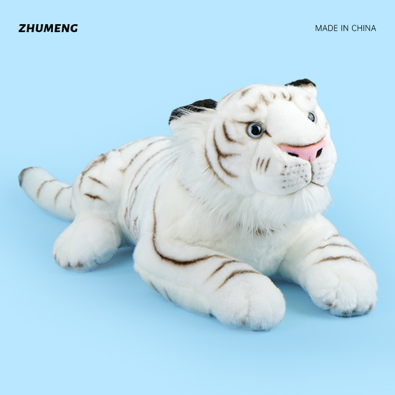 White Simulation Zoo Cute Kids Birthday Gift Doll Tiger Plush Doll Toy-image-1099106521