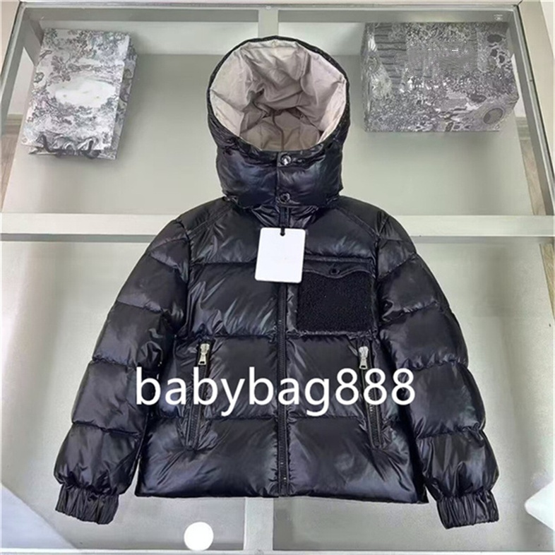 2026 Winter outdoor leisure sports designer down jacket white goose windbreaker kids down jacket parka jacket collar hat warm fashion classic coat k