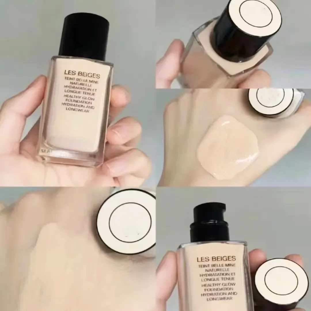 Brand Face Liquid Foundation 30ml LES BEIGES TEINT BELLE MINE HYDRATANT HEALTHY GLOW MOISTURIZING FOUNDATION Natural Concealer Makeup fast delive-image-1099167853