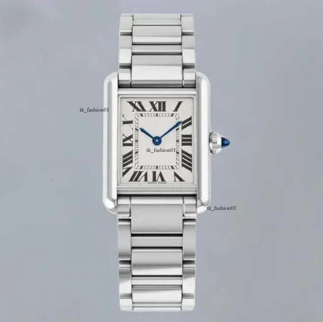 U1 Top-grade AAA Fashion Women Watch Quartz Movement Sier Lady Square Tank Watches Stainless Steel Original Clasp Casual Montre De Luxe Wristwatches
