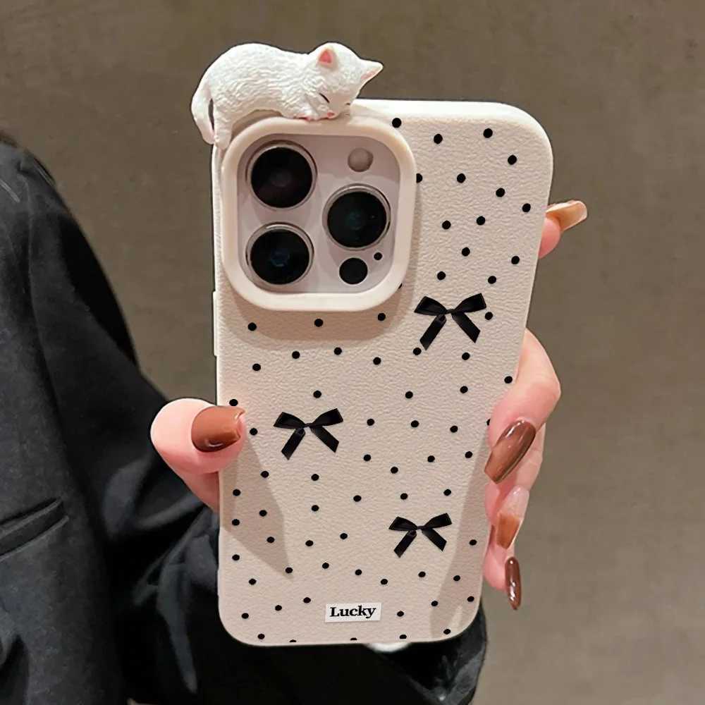 3D Cat Dog Leather Phone Case For iPhone 17 Pro Max Case 11 16 15 12 13 14 Pro Max 17 Air 16 15 14 Plus Shockproof Cover Funda H260326-image-1099193395
