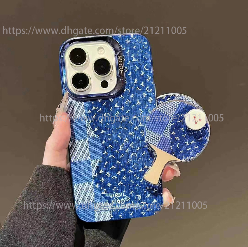 1V Phone Case For Iphone 16 15 14 13 Pro Max Plus 16Pro Denim Blue 16Promax Phone Case 15Promax Magnetic 14Promax Cover 13Promax Bracket 15Pro 14Pro