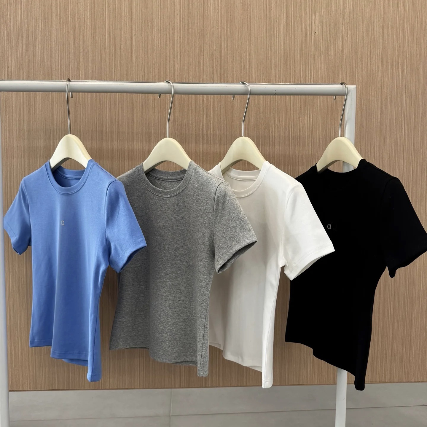 Women Summer Solid Color Short Sleeve Shirt Sports Slim Tank Top Breathable Streetwear T-shirt-image-1099134977