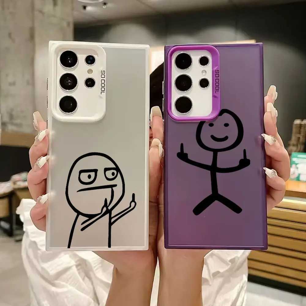 Funny Middle Finger Cute Man S25 Ultra Case For Galaxy S25 EDGE S24 S23 S22 S21 FE S20 Ultra Plus Shockproof Phone Cover H260326-image-1099193412