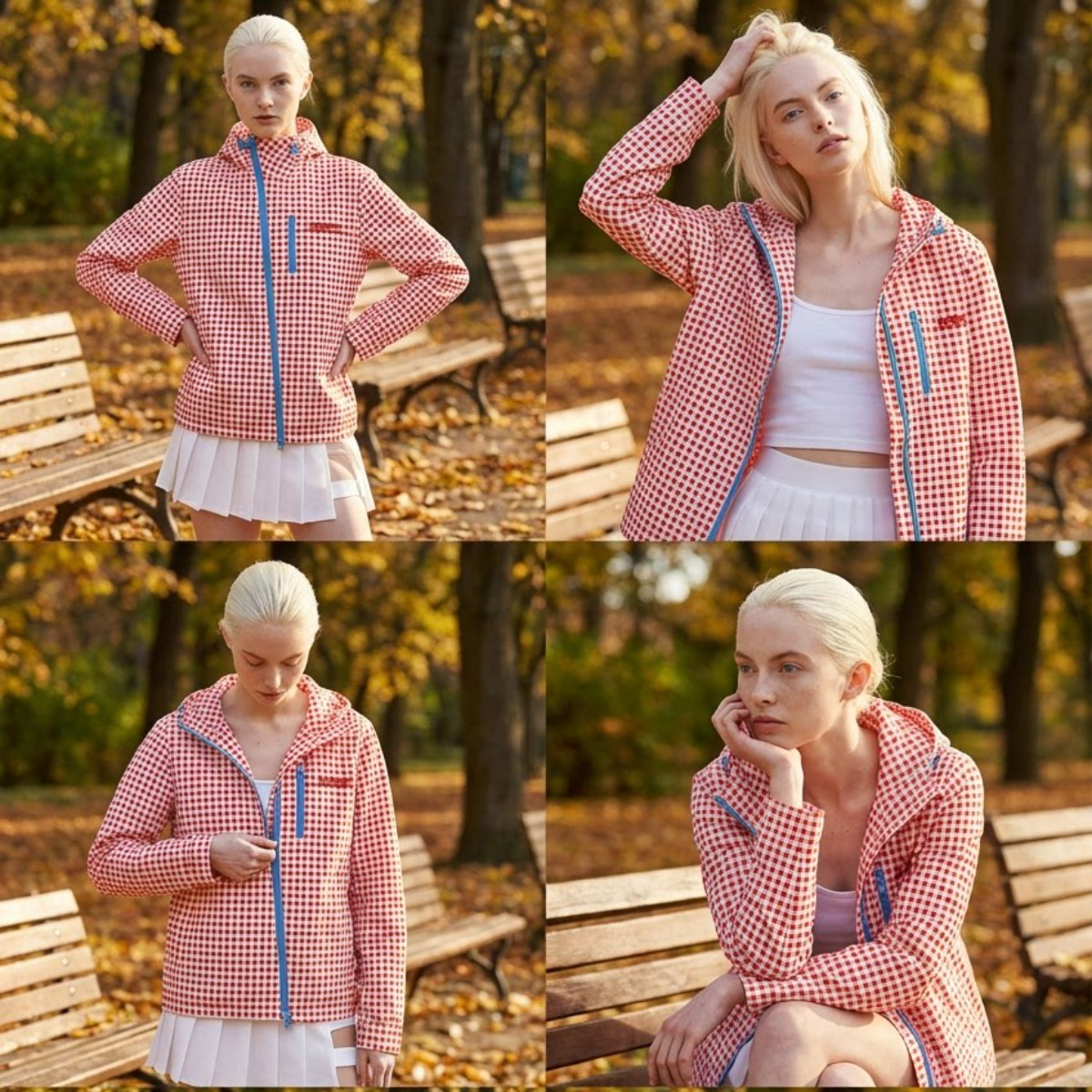 2026 Spring American Vintage Checkerboard Plaid Jacket Women Asymmetric Zipper Oversized Windbreaker Unisex Couple Coat Original Fashion Designer
