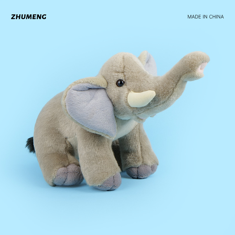 Cute soft plush toy child birthday holiday gift gray cute elephant doll spot-image-1099131006