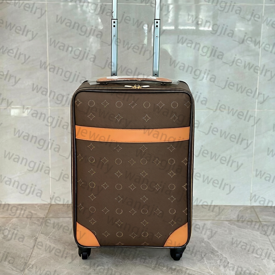 Valise en cuir véritable Valise de créateur Roues de bagages de luxe Boîtes aux lettres à fleurs Boîtier de chariot Sac de voyage Grande capacité
