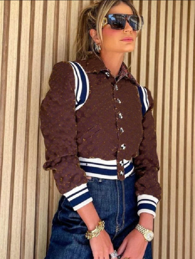 Fashion Bomber Jackets For Women 2026 spring Single-breasted Coats Lady Loose High Street baseball Outfits Outwear S-4XL