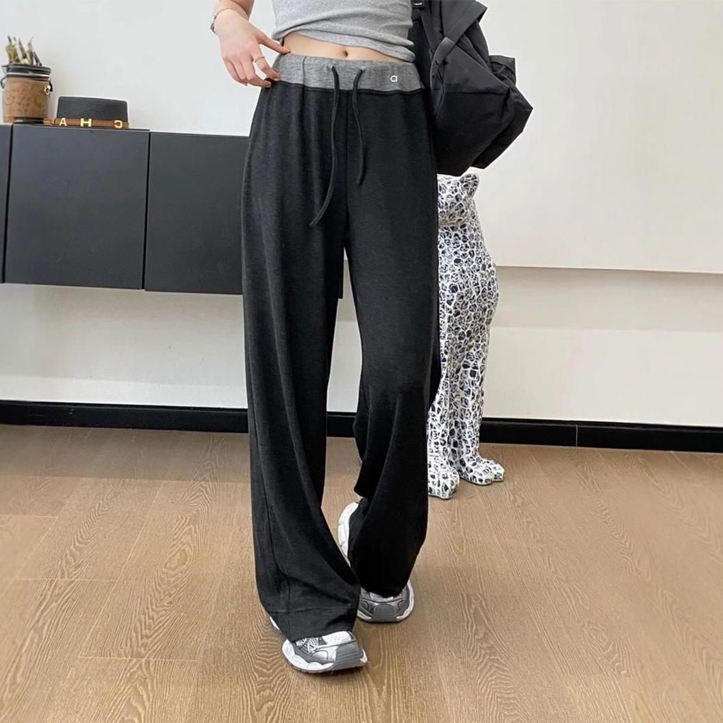 Women Loose Sports Pants Gym Trousers Straight-leg Pants Jogger Sweatpants Running Workout Jogging Long Pants-image-1112125171