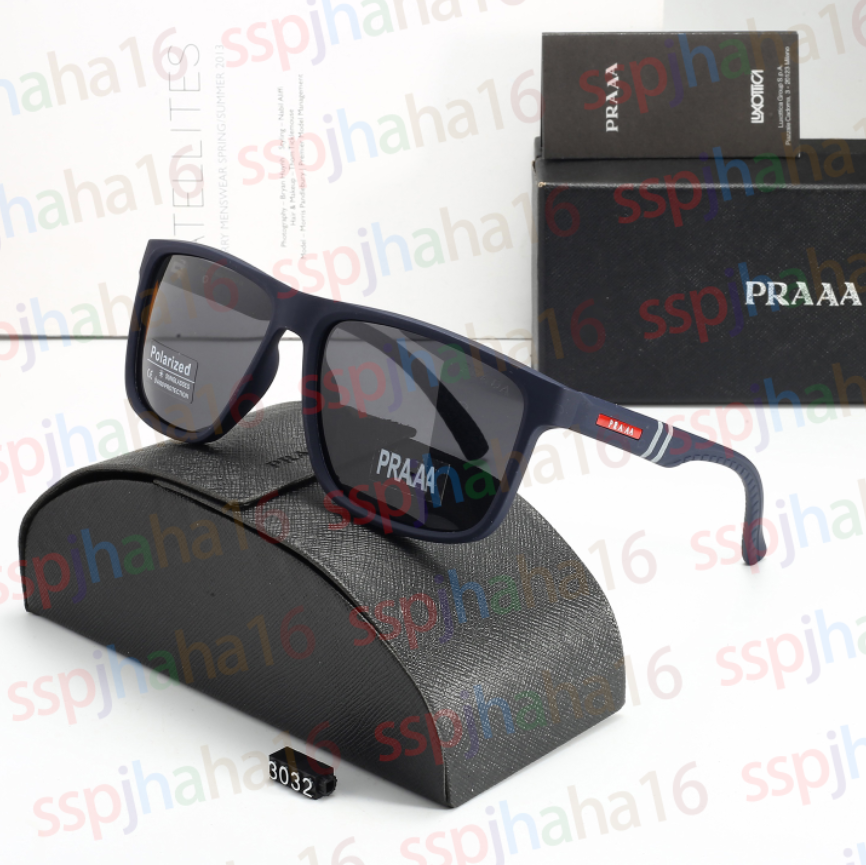 Designer men's sunglasses Pradoly luxury brand women's fashion triangle luxury full frame sunshade mirror polarized UV400 protective glass