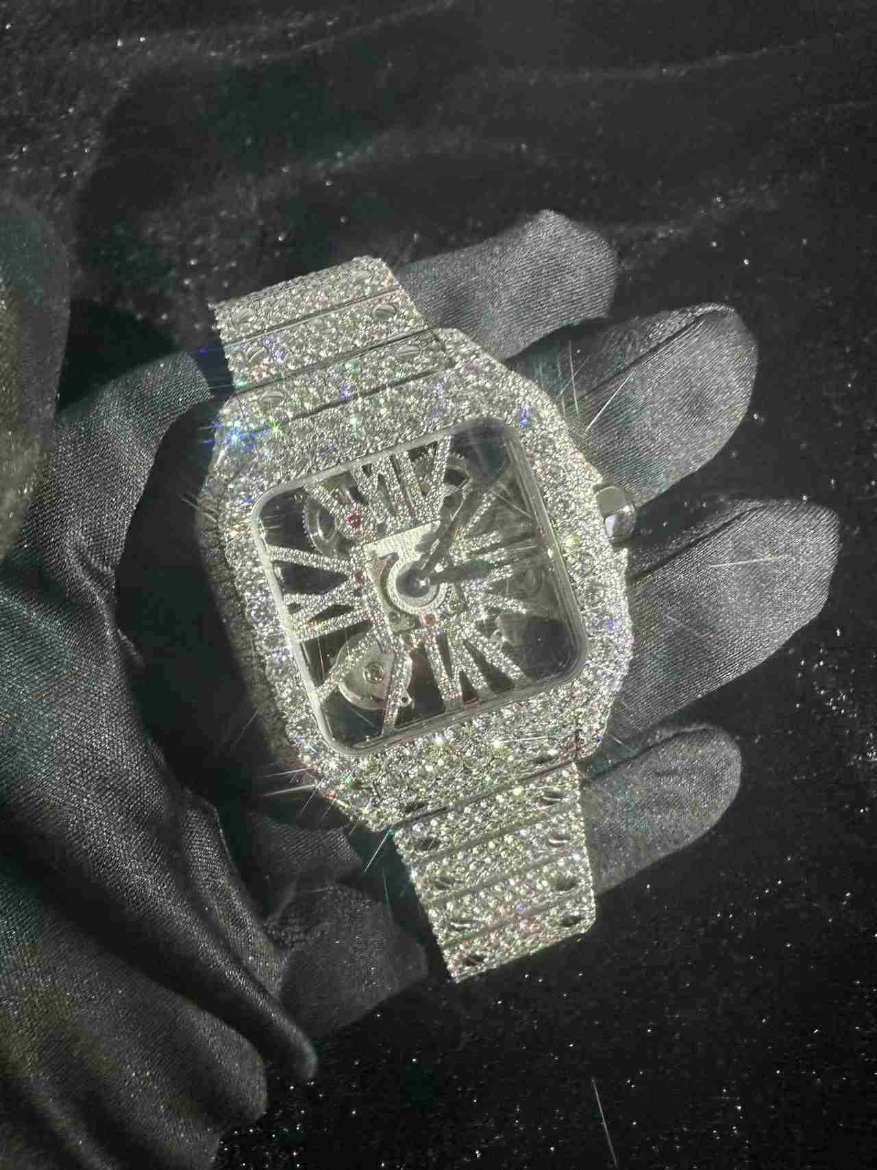 designer luxury mens moissanite watch women watches men iced out watch diamond montre mossanite watch Montre de luxe moissanite watch v2