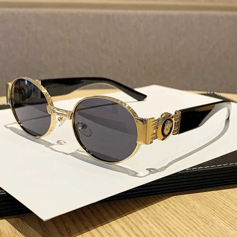 2026 New Vintage Oval Sunglasses Metal Frame Women Luxury Designery Sun Glasses Shades for Men Oculos Gafas De Sol Mujer