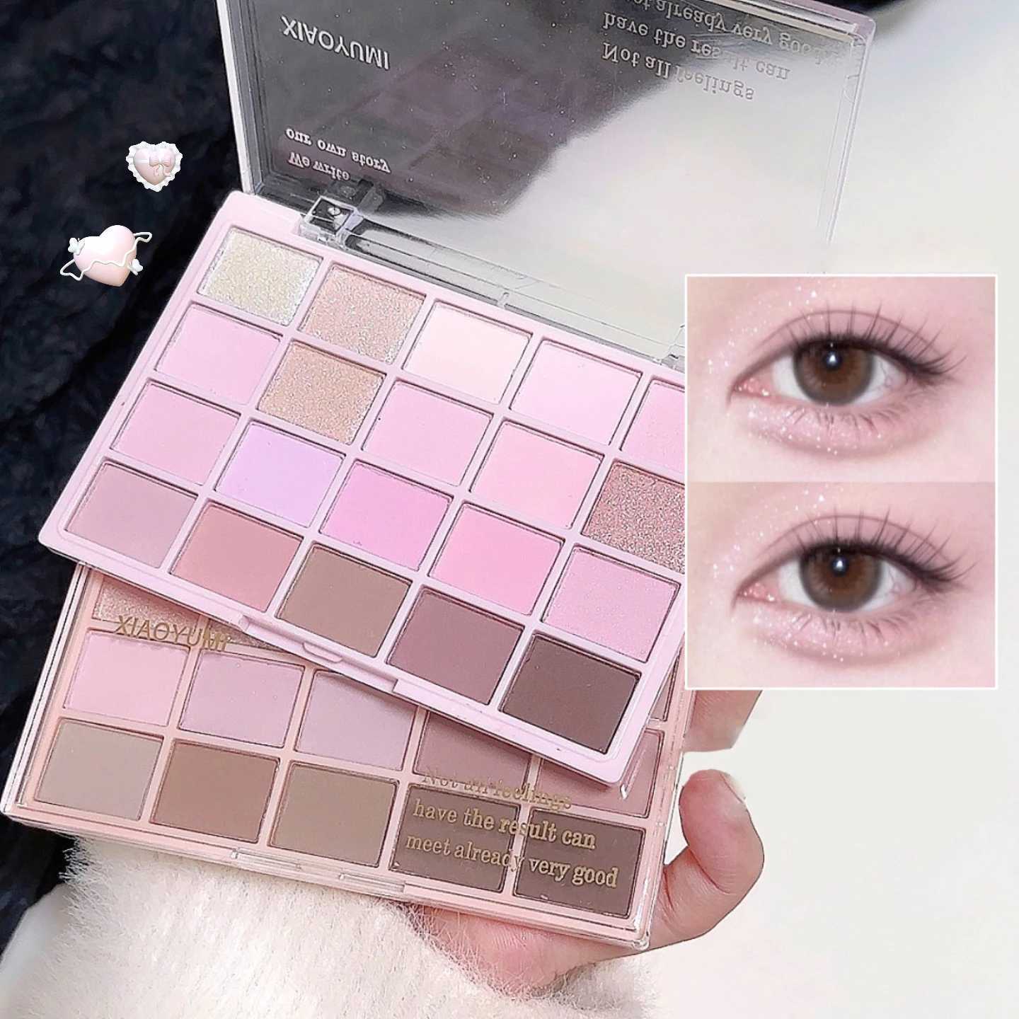 20-color eye shadow tray cigarette powder rose tray warm and warm and the atmosphere is tender and the powder is not flying H260327-image-1099324658