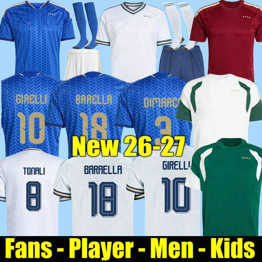 Maglia italia soccer jerseys 2026 2027 home away 25 26 27 ITALYS football shirts women adult kids kit fans player short sleeve top quality GOALKE-image-984500015