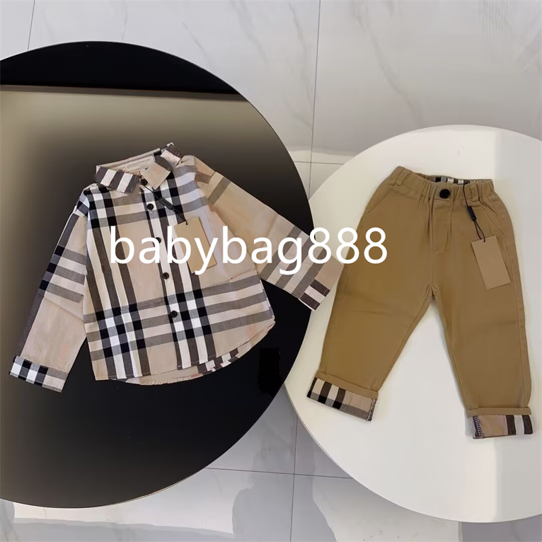Spring and Autumn Classic Children's Set Designer Baby kids Clothing High-quality Polo Shirt Set for Children Stylish Two-Piece Set for Kids si