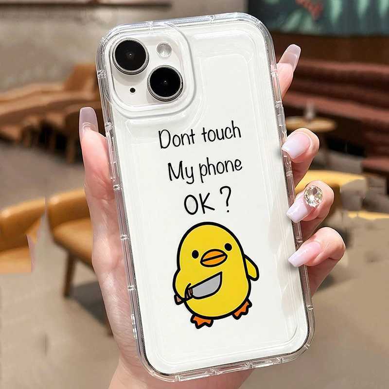 For S25 Ultra S24 Plus S23 FE S22 Case Cute Small Duck Cartoon Cover For Galaxy A15 A35 A55 A34 A54 A33 A53 Soft Fundas H260327-image-1099313045
