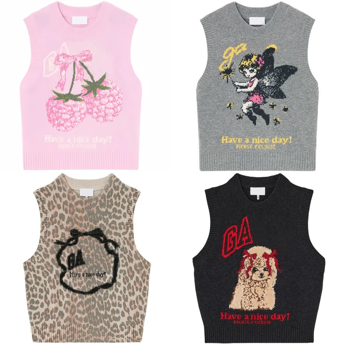 New Women Knitted Vest Hollow Out Vests Wool Pullover Fashion Sweater Cotton Outwears-image-813684471