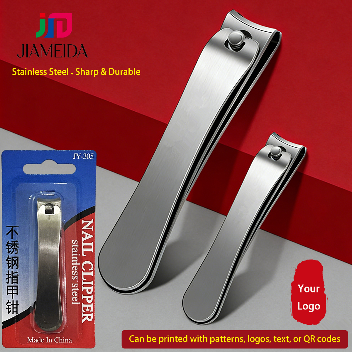 Nail Clipper, Premium Sharp Sturdy Stainless Steel Fingernail And Toenail Clipper Cutters, Perfect Nail Clippers For Men & Women,customized logo-image-1099268170