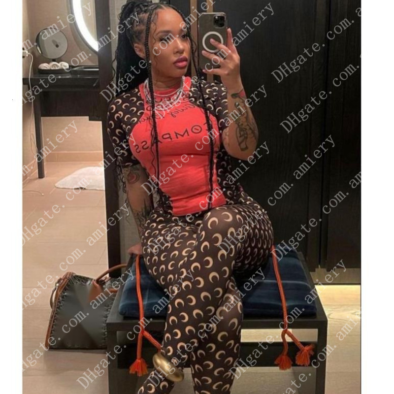 Designer Femmes Survêtements Mode Sexy Clubwear Deux Pièces Ensemble Élastique Serré Imprimé Haut Et Leggings Shorts Ensembles Costume Décontract