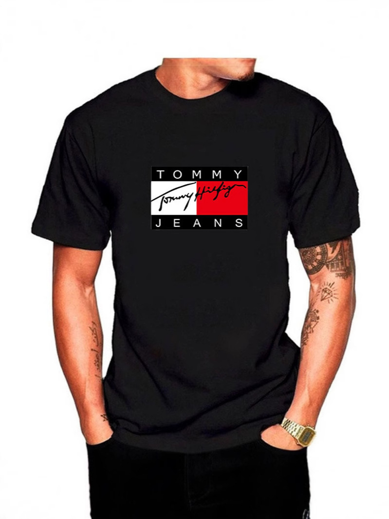 2025 Men's Cross-Border Summer Casual Crew Neck Mesh Short-Sleeve T-Shirt, Breathable, Fashionable, Sporty