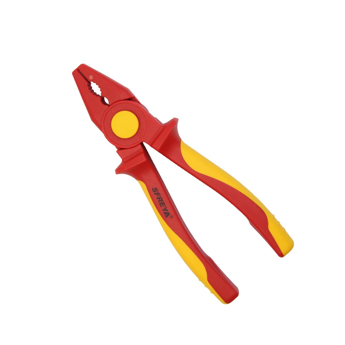 SFREYA F8026 VDE 1000V Professional Grade CRV Durable Insulated Injection Molded Plastic Wire Cutters Plastic Flat Pliers-image-1099259709