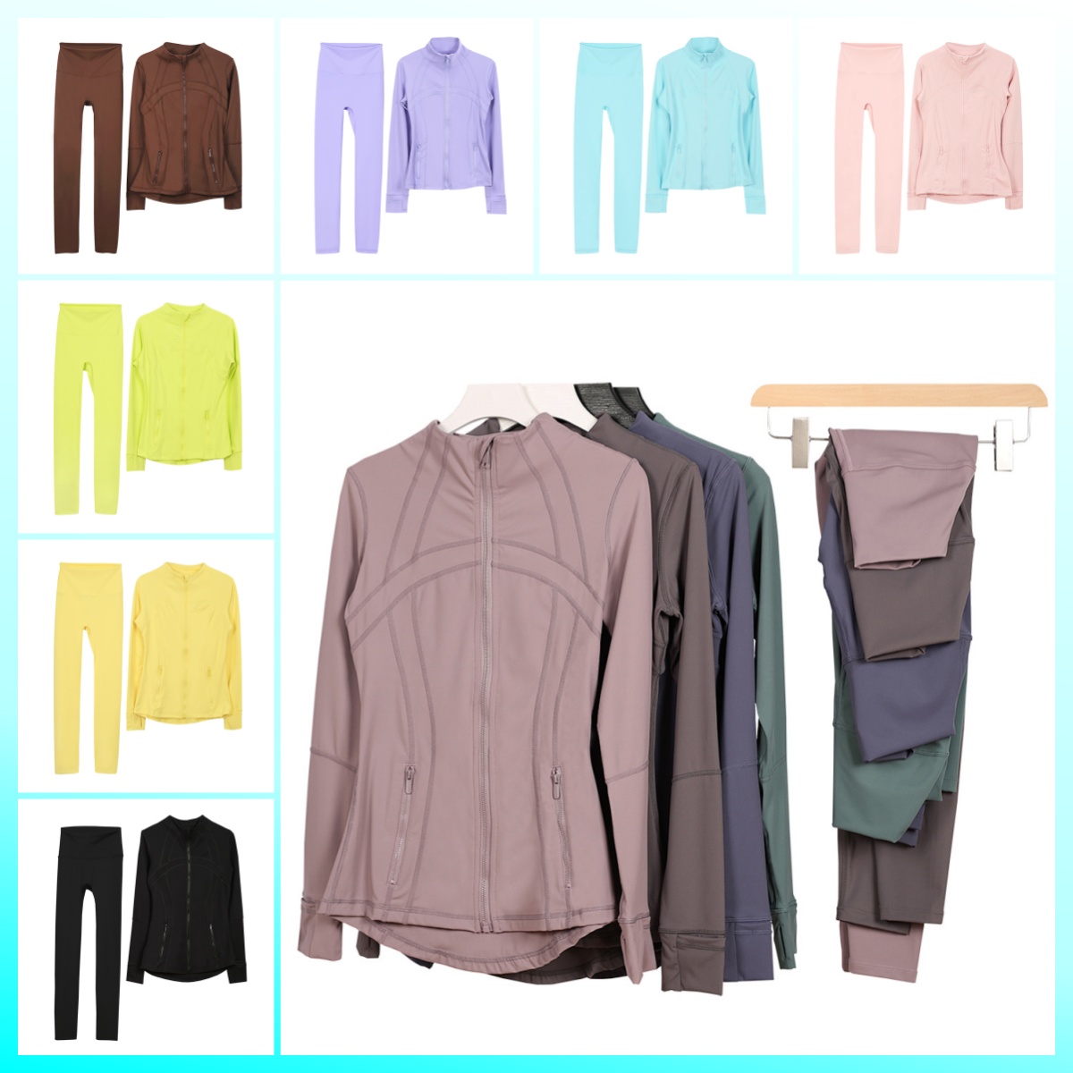 Workout Set Gym Set Jacket WomenLeggings yoga set Run Short FlareLeggings Set Workout Outfits FitnessLeggings for Woman Designer gym set yoga set
