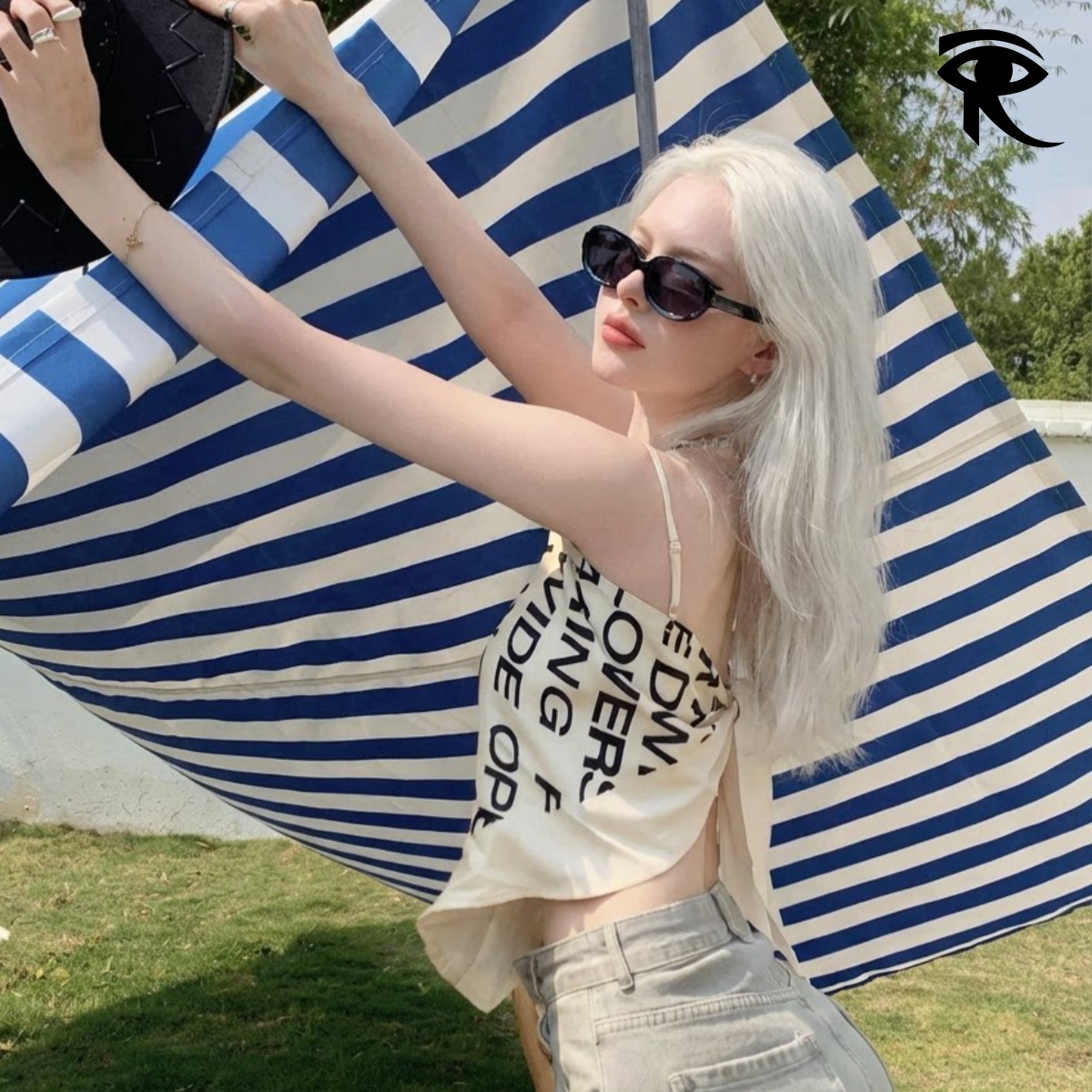 Summer Women Vacation Live Show Gathering Party Spaghetti Strap Cami Tank Top Sexy Party Letter Print Tube Top Silk Scarf Vest Original Fashion Desi