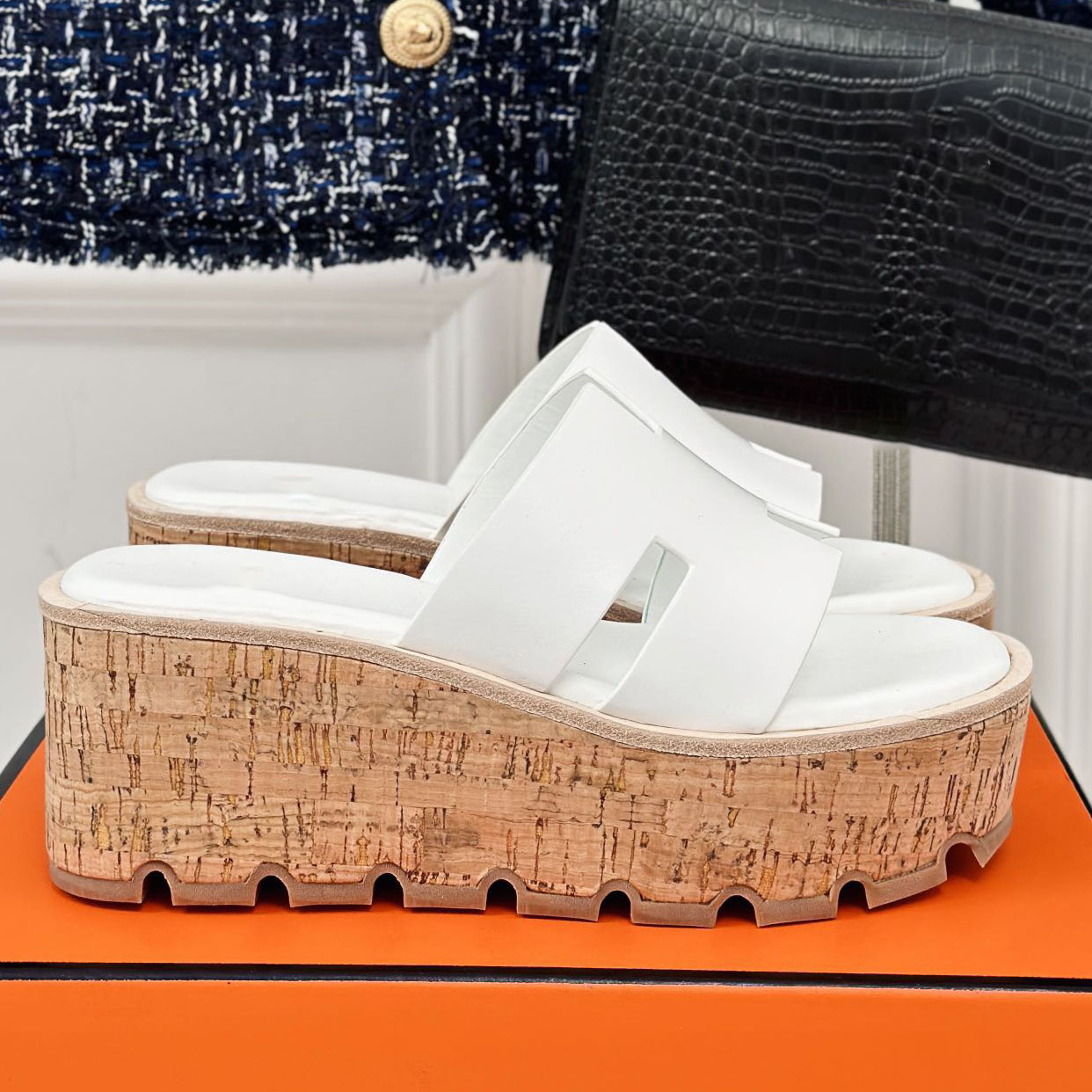 12A Eze 30 sandal Fashion Designer Thick Soled Sandals High Quality Height Increasing Slippers Casual Vacation Sandals Size 35-42