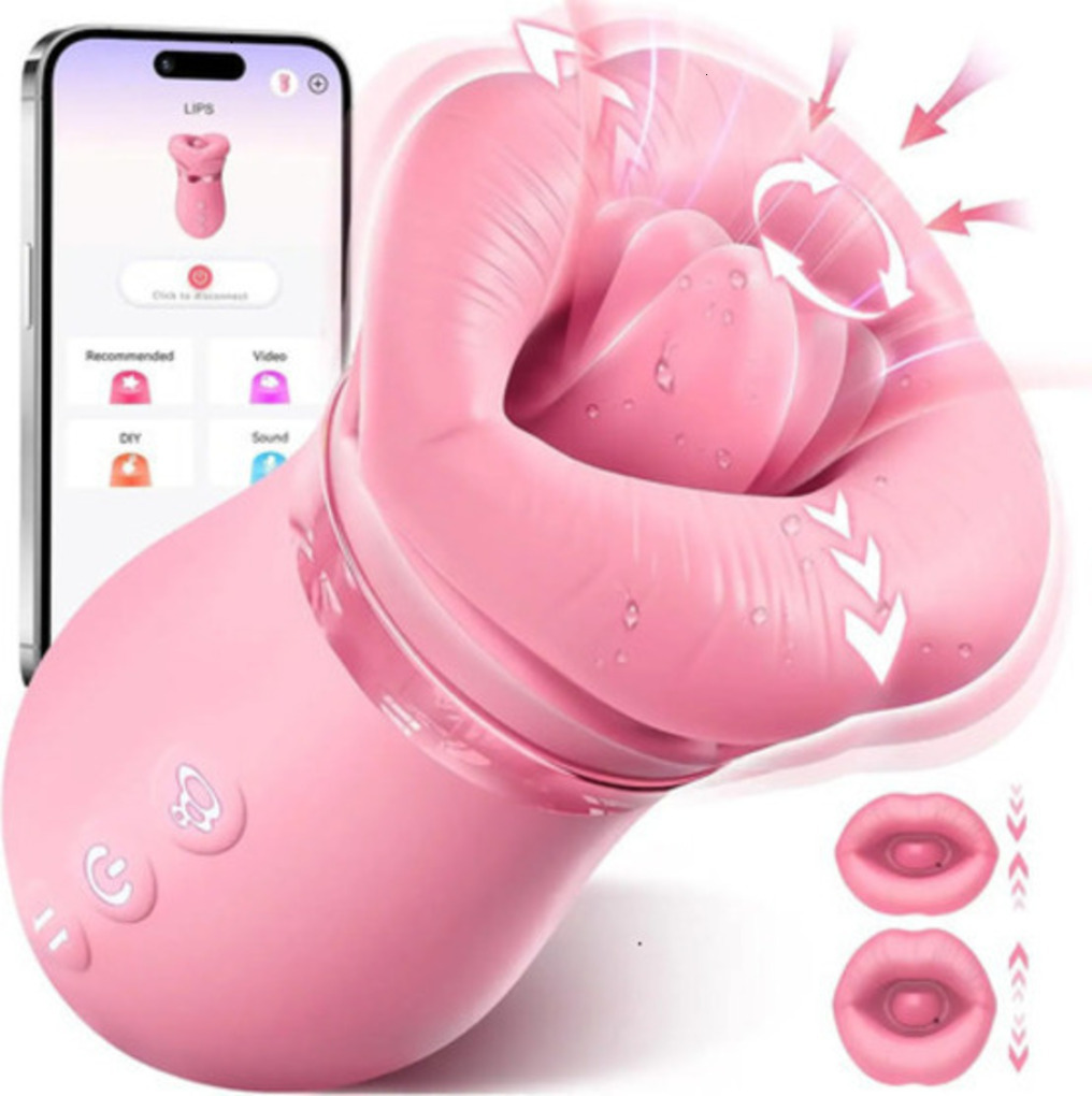 2026 New Women Toys Mouth Rose Adult Toys Sex adult toys Toy APP Control 10 Tongue Licking 3 Modes Sucking Anal Clit Nipple Vibrators Free Shipping