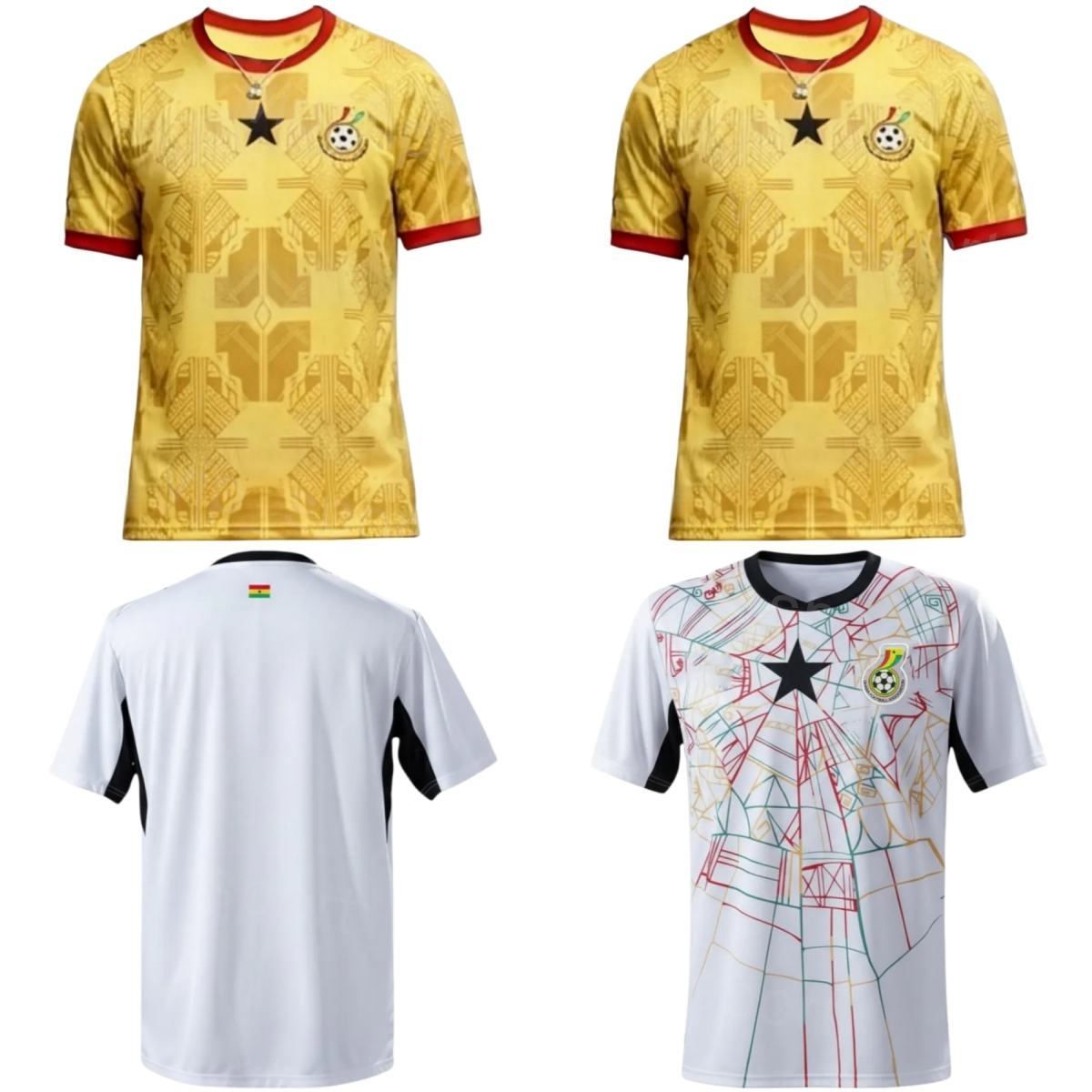 Coupe du monde nationale 2026 Ghana Soccer Jerseys Mans 19 Inaki Williams 23 Alexander Djiku 5 Thomas Partey 11 Antoine Semenyo 22 Kamaldeen Sule
