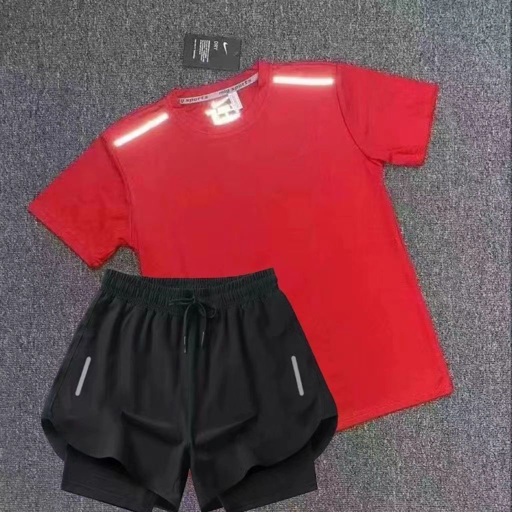 Mens Tracksuits Tech Set Designer Tracksuit T Shirts Shorts Two-piece Womens Fitness Suit Print Quick Drying and Breathable Sportswear Basketball T-