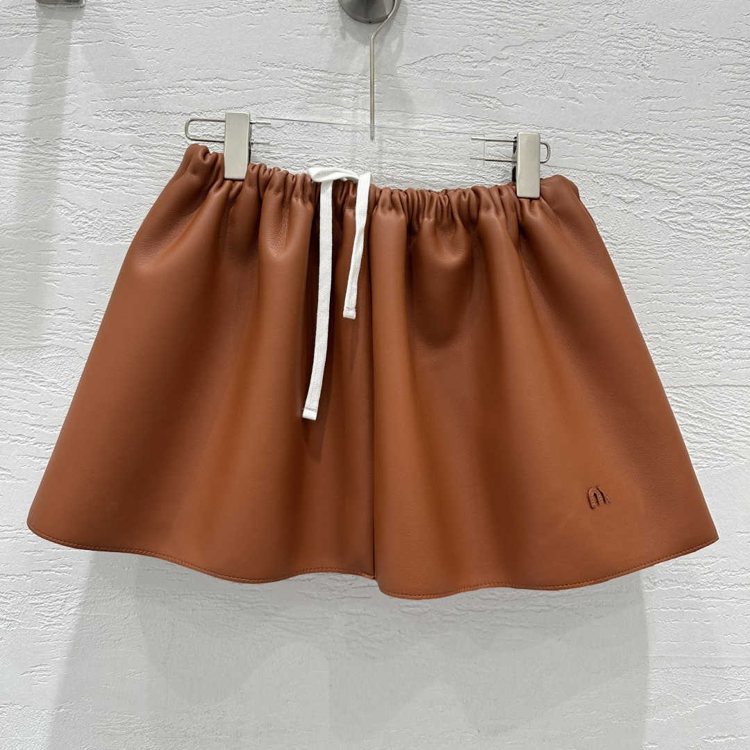 Leather Mini Skirts Women Summer 2026 Japanese Y2k Fashion Ruched Skirts Vintage Kawaii Pencil Skirt With Shorts Front Tie 260327