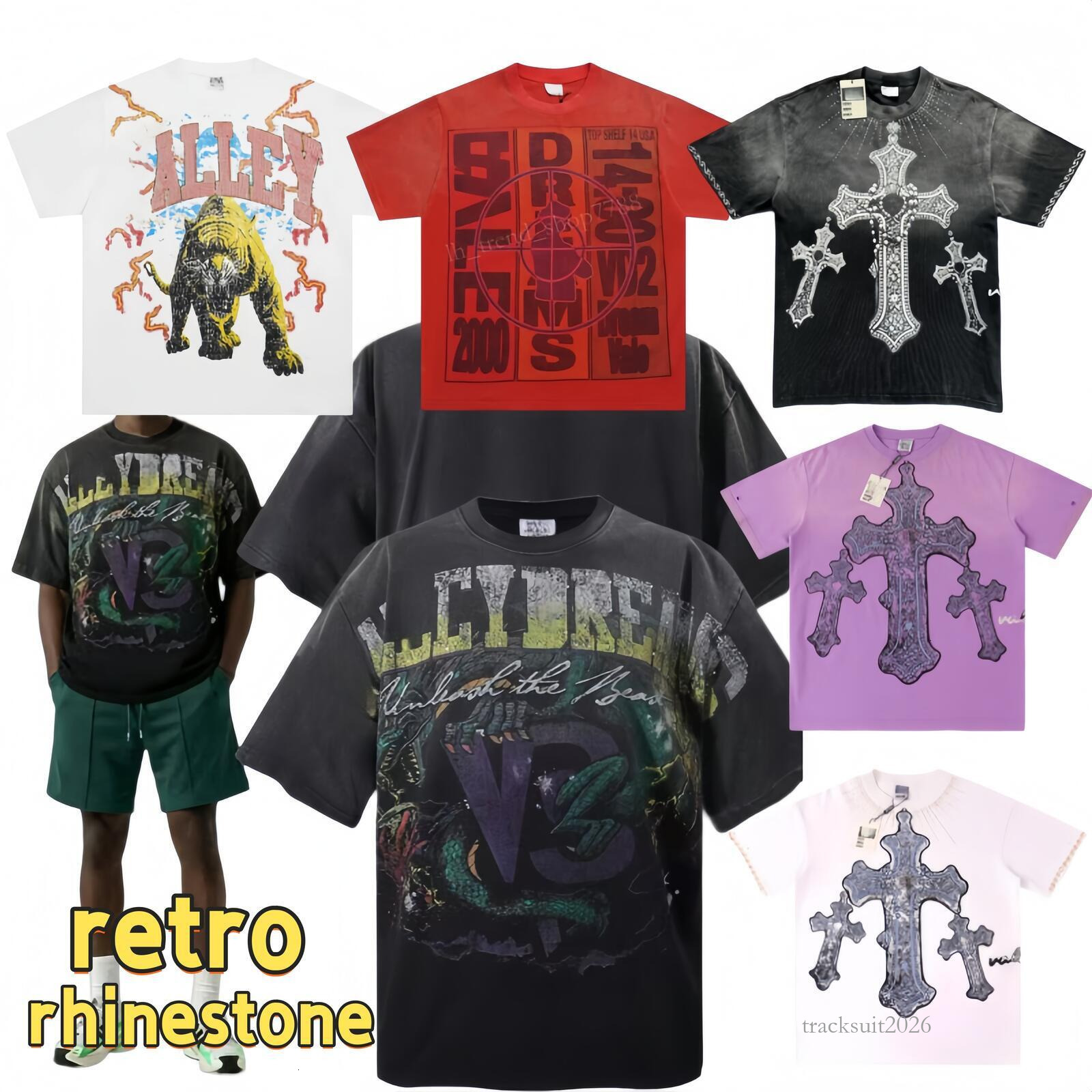 valley Designer Mens T Shirts valelives valley dreams Vintage vale Graphic Oversized Y2k Top Harajuku Gothic Cotton Short valley dreams Sleeve Sh-image-1099382448