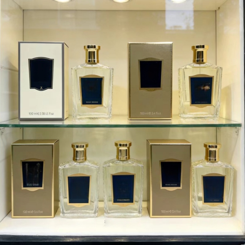 White eau de toilette Royal Recognized Female Eternal Flower No 89 Soft Rose Musk Notes Refreshing Everyday Transparent Square Bottle Gold Cap perfu