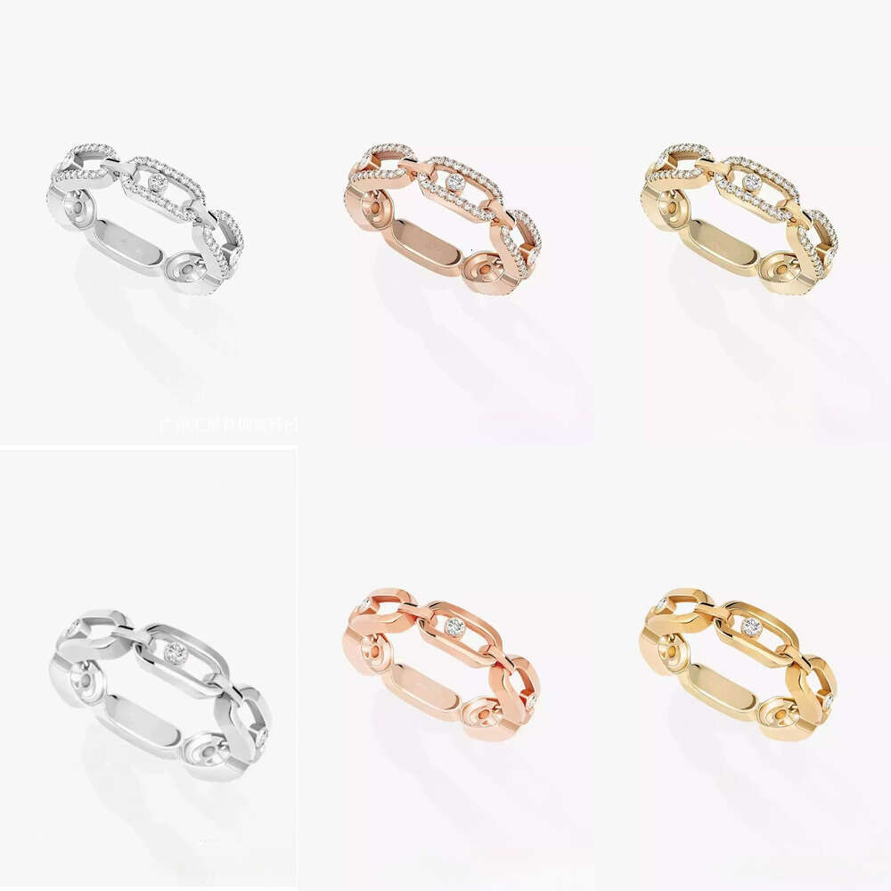 Bague de haute qualité Bagues de créateurs pour femmes Bague à maillons en cristal pavé de cuivre 6 styles uniques Designer de bijoux de mode de