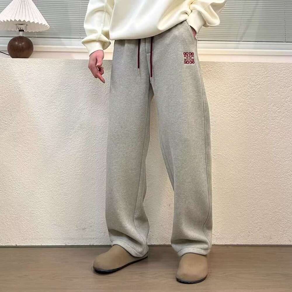 European Men's Spring Casual Light Luxury Embroidered Sports Sweatpants