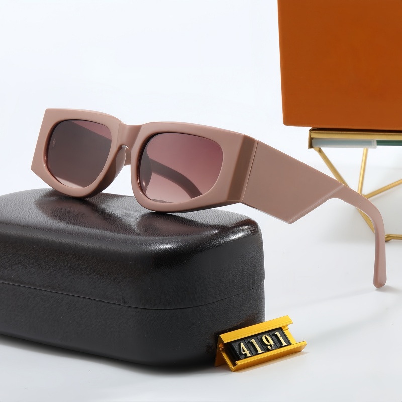 Fashion designer sunglasses women men luxury retro geometric thick-framed sunglasses for beach travel top quality eyeglasses with box 4191
