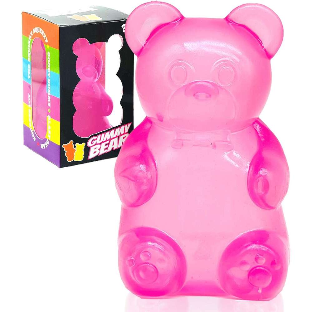 Ball, Gummy Bear Toy, Sugar Filled Squishy Kids Stress Relief High Density Squeeze Balls for Students Calming - Ultra-Soft Decompression Venting-image-1099463350