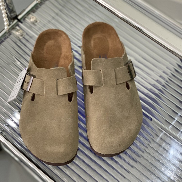 new model Top layer cowhide designer shoes Boken shoes women s shoes new half trailer cork thick soled Boken Cork Shoes men s casual shoes