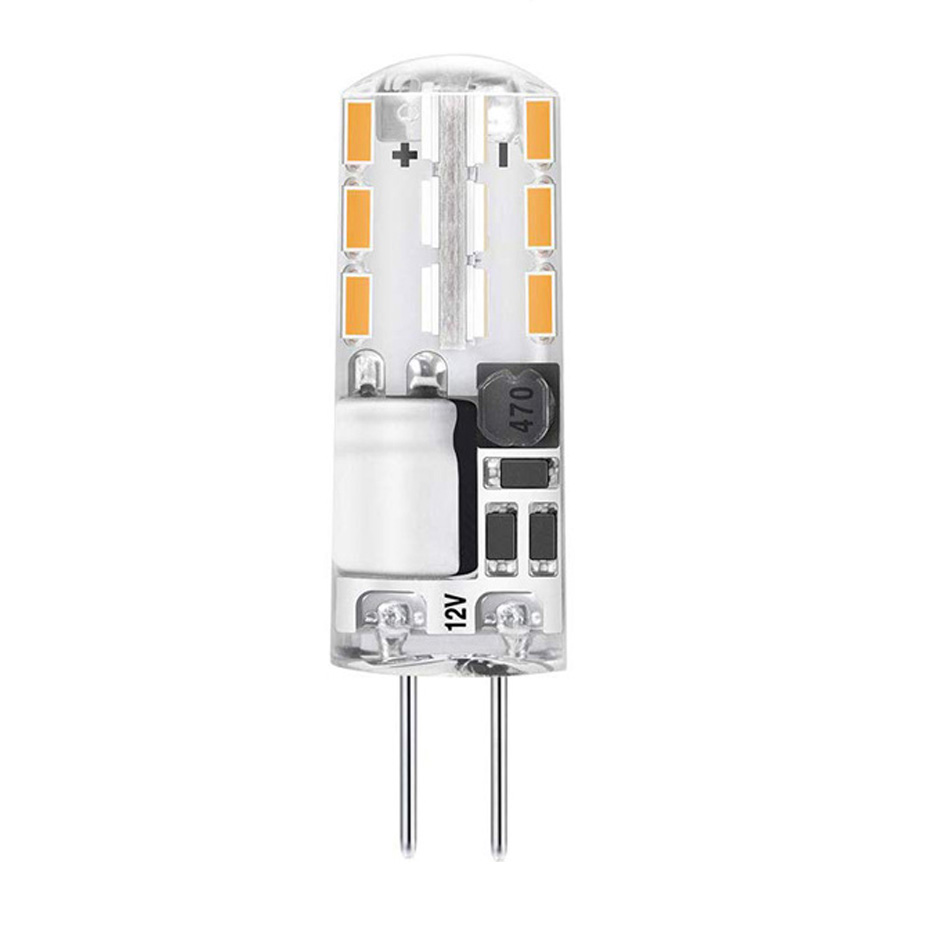 Ampoule LED G4 12V, Angle de faisceau 360 °, SMD3014, couvercle en Silicone sans scintillement, Mini lampe pour lustre en cristal, remplacement h